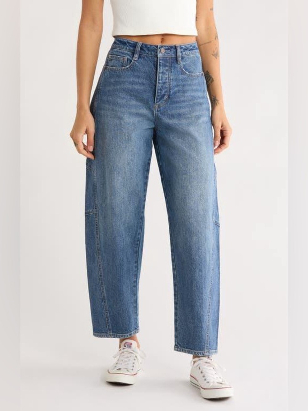 Habitual Brant High Rise Barrel Jeans Size 8 / 29 Curved Legs Bottom Fly
